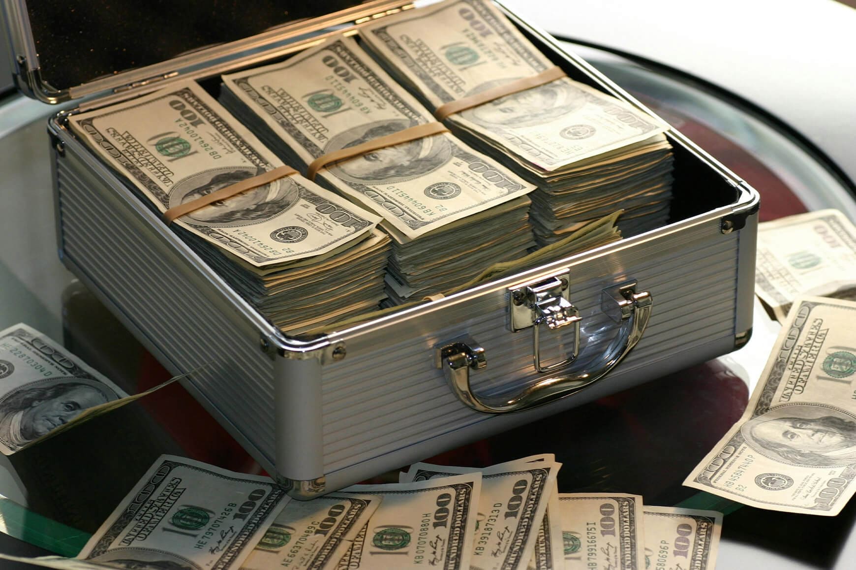 Financial data on laptop screen